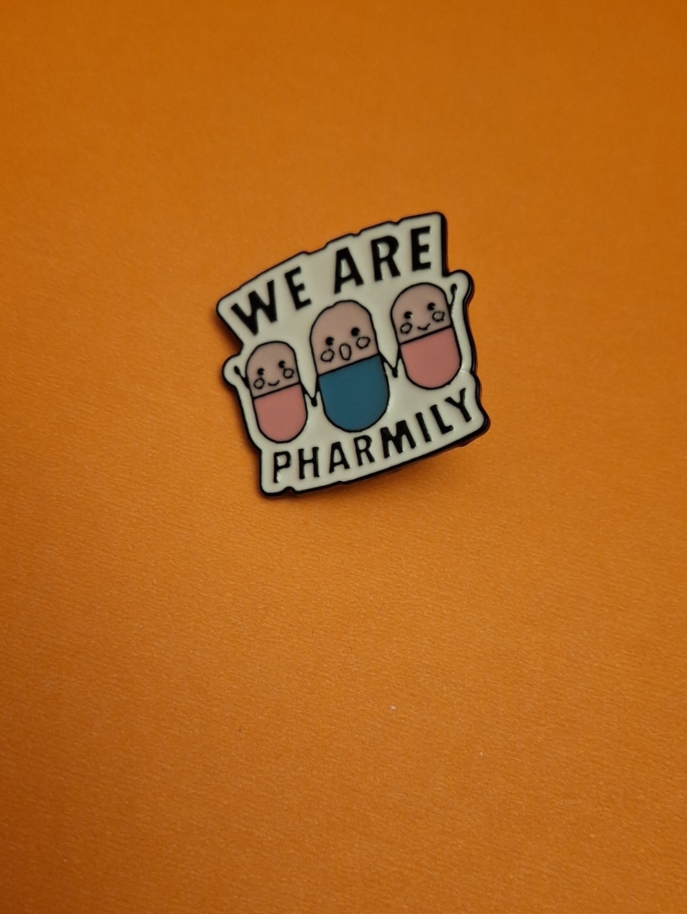 Pink and Blue Pill Enamel Tack Pin - We Are Pharmily New